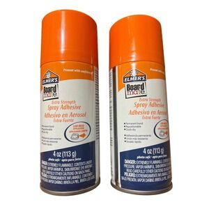 Lot of 2 Elmer's BoardMate ExtraStrength Spray Adhesive 4oz Acid Free Photo Safe